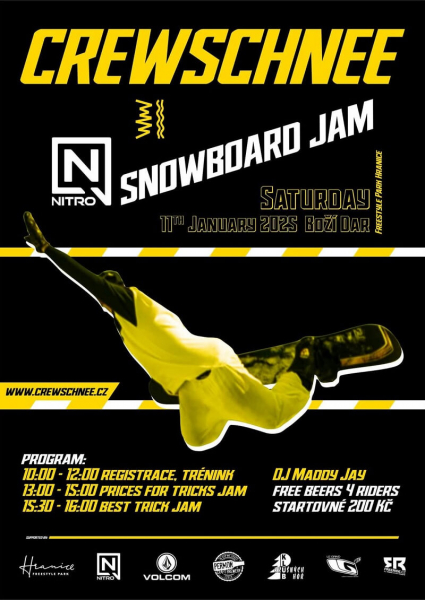 Flyer CREWSCHNEE Snowboard Jam am 11.01.2025 in Bozi Dar Hrancie